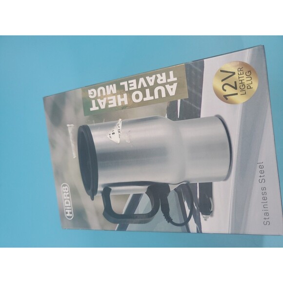 Auto Heat Travel Mug 14 Oz Stainless Steel 12V Hide8 Open Box - Picture 7 of 7